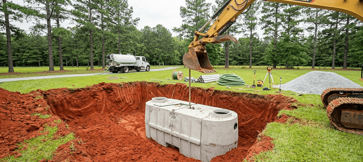 Septic system installation