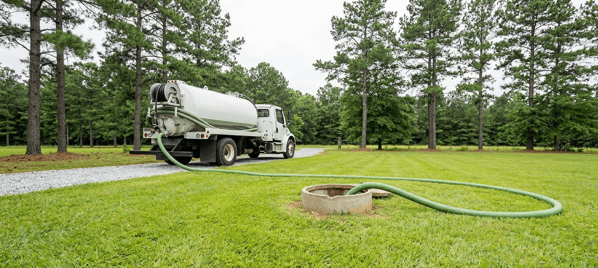 Septic tank pumping service